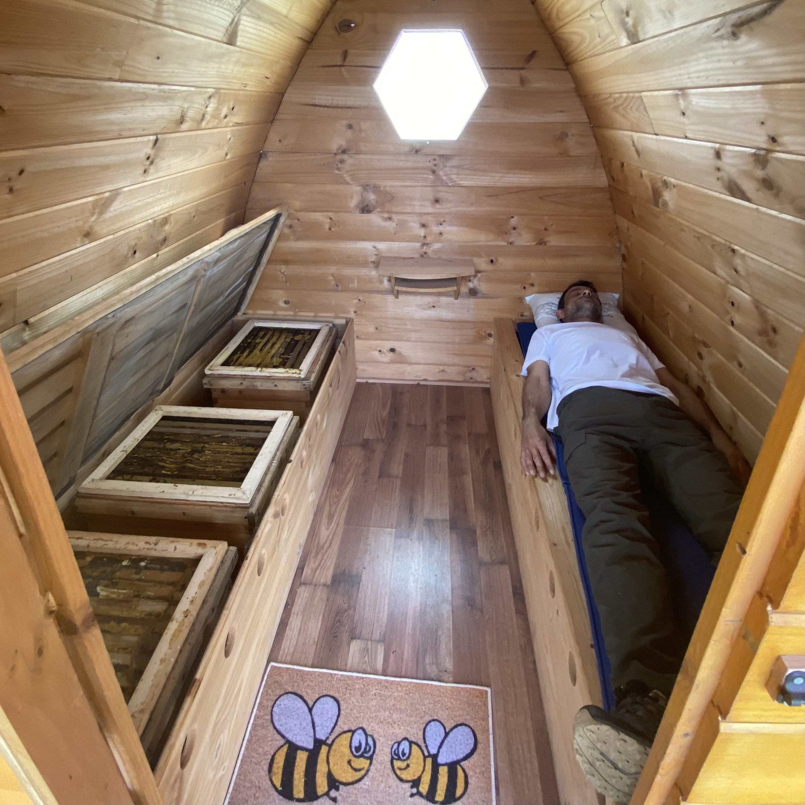 Respirar aire cálido de la colmena